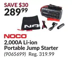 Princess Auto 2, 000A Li-ion Portable Jump Starter offer