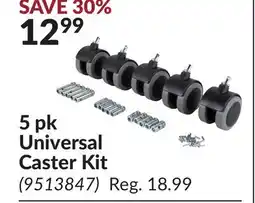 Princess Auto 5 pk Universal Caster Kit offer