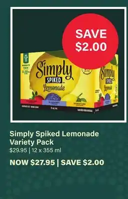 LCBO Simply Spiked Lemonade Variety Pack offer