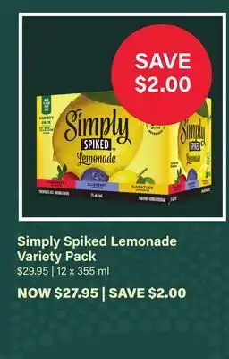 LCBO Simply Spiked Lemonade Variety Pack offer