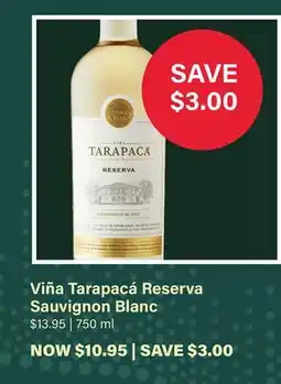 LCBO Viña Tarapacá Reserva Sauvignon Blanc offer