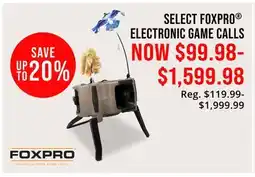 Cabela's SELECT FOXPRO ELECTRONIC GAME CALLS offer