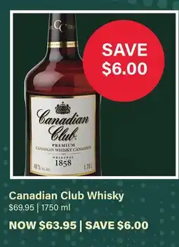 LCBO Canadian Club Whisky offer