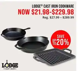 Cabela's LODGE CAST IRON COOKWARE offer