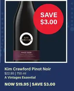 LCBO Kim Crawford Pinot Noir offer