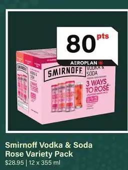LCBO Smirnoff Vodka & Soda Rose Variety Pack offer