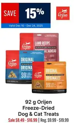 Ren’s Pets Depot Orijen Freeze-Dried Dog & Cat Treats offer