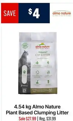 Ren’s Pets Depot Almo Nature Plant Based Clumping Litter offer