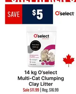 Ren’s Pets Depot O'select Multi-Cat Clumping Clay Litter offer
