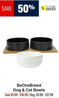 Ren’s Pets Depot BeOneBreed Dog & Cat Bowls offer