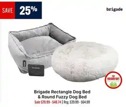 Ren’s Pets Depot Brigade Rectangle Dog Bed & Round Fuzzy Dog Bed offer