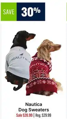 Ren’s Pets Depot Nautica Dog Sweaters offer