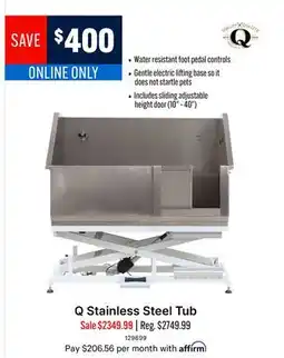 Ren’s Pets Depot Q Stainless Steel Tub offer