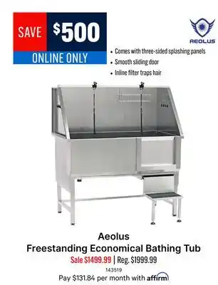 Ren’s Pets Depot Aeolus Freestanding Economical Bathing Tub offer