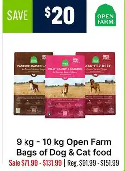 Ren’s Pets Depot 9 kg - 10 kg Open Farm Bags of Dog & Cat food offer