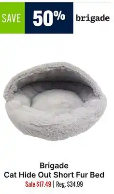 Ren’s Pets Depot Brigade Cat Hide Out Short Fur Bed offer