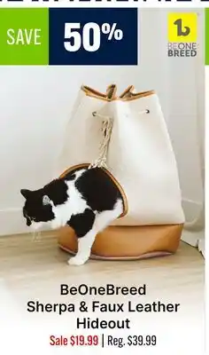 Ren’s Pets Depot BeOneBreed Sherpa & Faux Leather Hideout offer