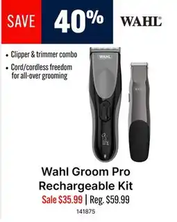 Ren’s Pets Depot Wahl Groom Pro Rechargeable Kit offer