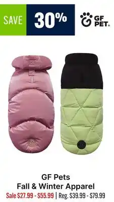 Ren’s Pets Depot GF Pets Fall & Winter Apparel offer