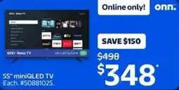 Walmart Onn. 55" miniQLED TV offer