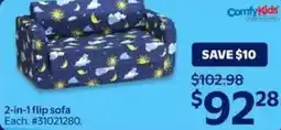 Walmart 2-in-1 Flip sofa offer