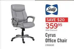 The Brick Sealy Cyrus 25.8 Office Chair - Grey offer