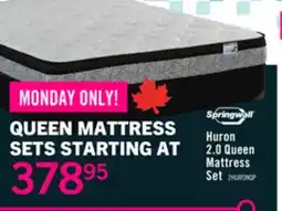 The Brick Springwall Huron 2.0 Eurotop Queen Mattress Set offer