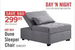 The Brick Dune 43.75 Fabric Convertible Sleeper Chair with Tufted Cushions - Grey offer