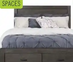 The Brick Koda Platform Storage Bed with Headboard & Frame, Wooden, Grey - Queen Size offer