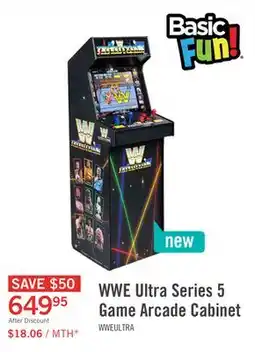 The Brick Basic Fun Arcade Classics WWE Ultra Series 5 Game Arcade Cabinet offer