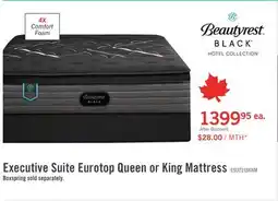 The Brick Beautyrest Black Hotel Executive Suite Eurotop Firm Queen Mattress offer