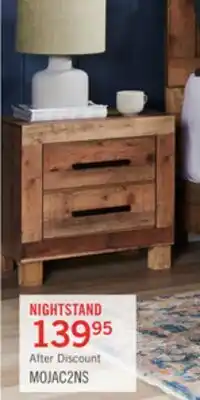 The Brick Mojave Bedside 2-Drawer Nightstand, 21.5W x 22.9H, Rustic - Natural Brown offer