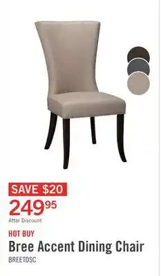 The Brick Bree Dining Chair with Vegan Leather Fabric - Taupe offer