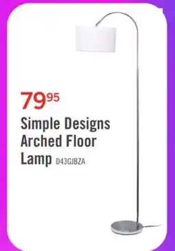 The Brick Simple Designs Arched Floor Lamp - Brushed Nickel offer