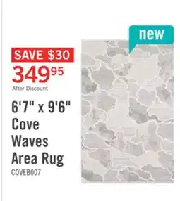 The Brick Cove Waves Grey Area Rug - 6'7 x 9'6 offer