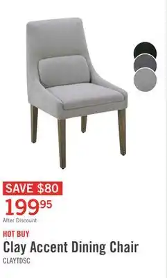 The Brick Clay Dining Chair with Polyester Fabric - Dove Grey offer