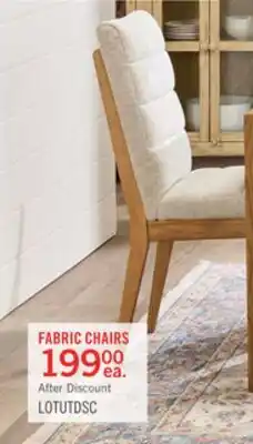 The Brick Lotus Dining Chair with Polyester Fabric, Wood - Light Grey offer