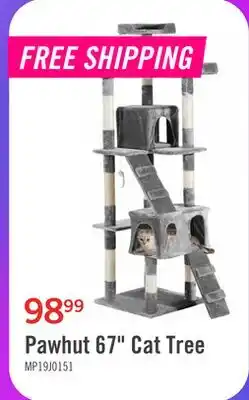 The Brick Pawhut 67inch Cat Tree With Scratching Post, Cat Condo Tower With Cat House, Toy, Perch, Grey offer