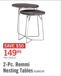 The Brick Remmi 18 2-Pack Nesting Accent Tables - Sand grey and gun metal grey offer