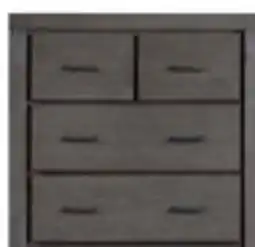 The Brick Koda Bedroom Chest of Drawers, 6-Drawer, 36W x 56H, Acacia Wood - Grey offer