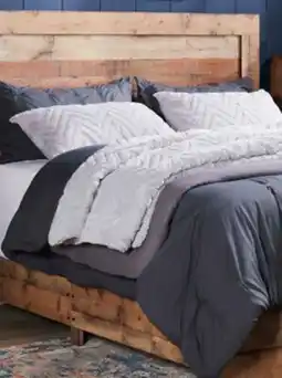 The Brick Mojave Panel Bed with Headboard & Frame, Rustic, Brown - Queen Size offer