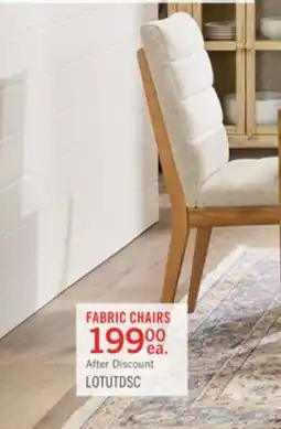 The Brick FABRIC CHAIRS offer