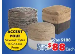 Surplus Furniture Accent Pouf offer
