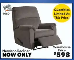 Surplus Furniture Nerviano Gray Recliner offer
