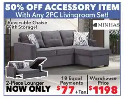 Surplus Furniture Hugo Charcoal 2 Piece Storage Sleeper offer