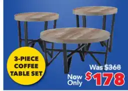 Surplus Furniture 3PC Coffee Table set offer