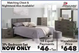 Surplus Furniture Alabaster 3PC Queen Bedroom Set offer