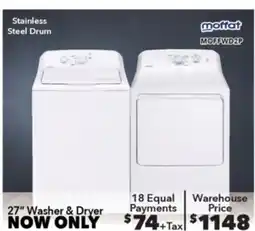 Surplus Furniture 27 Washer & Dryer offer