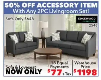 Surplus Furniture Planet Midnight Sofa & Loveseat Set offer