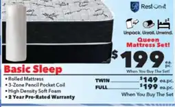 Surplus Furniture Basic Sleep Queen Mattress Set offer
